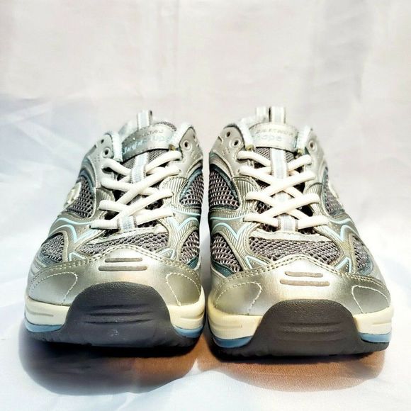 Skechers Shape Ups XF Accelerators 12320 Silver Blue Walking Shoes Women's 7.5 - Picture 3 of 9